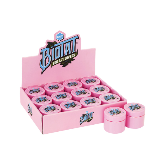 Box mit 12 BIOTAT Tattoo Candy Soft Butter 50ml Studio Display