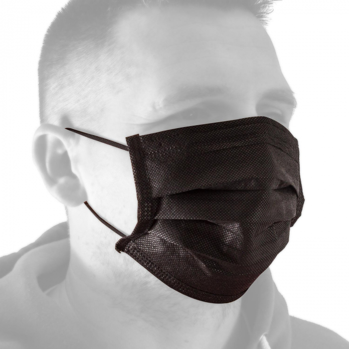 Box mit 50 Killer Ink Black Line Gesichtsmasken