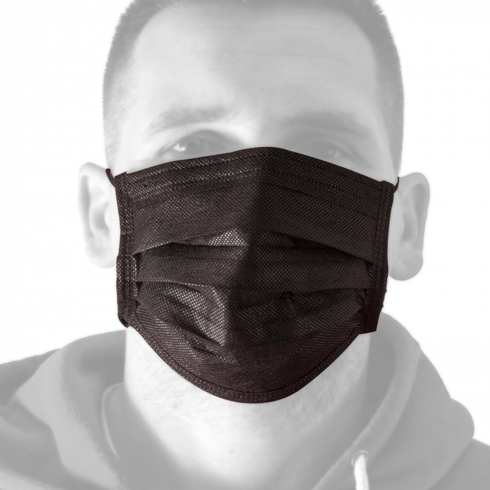 Box mit 50 Killer Ink Black Line Gesichtsmasken