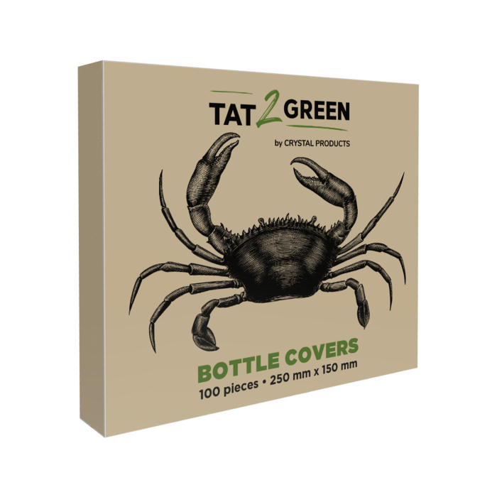 Box mit 100 Tat2Green - Schwarze Flaschenüberzüge