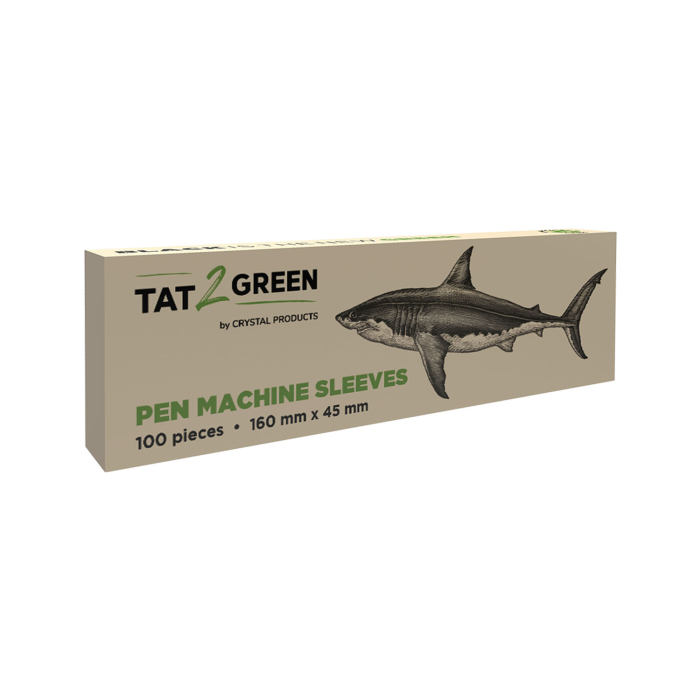 Box mit 100 Tat2Green - Schwarze Pen-Maschinenhüllen