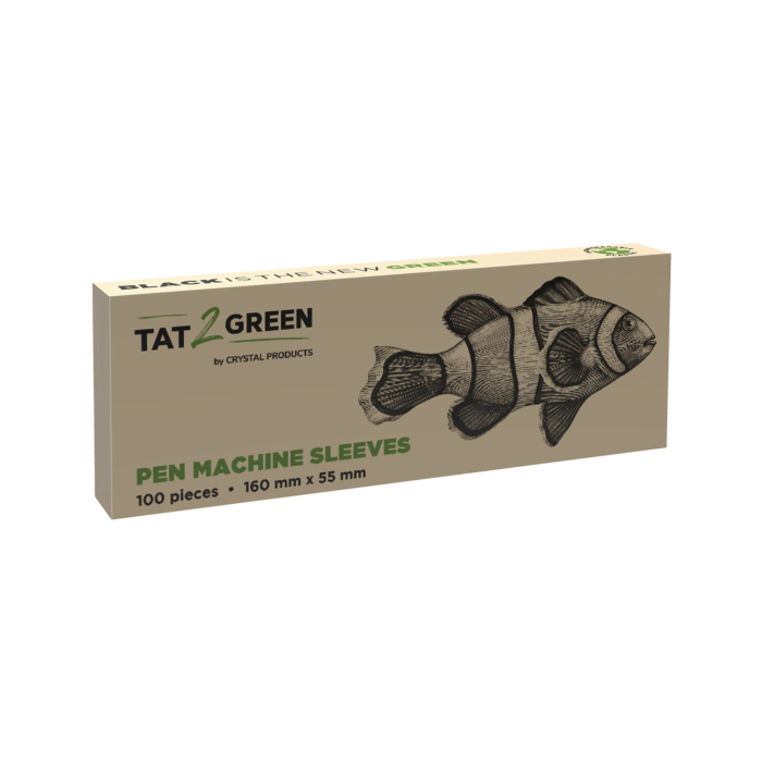 Box mit 100 Tat2Green - Schwarze Pen-Maschinenhüllen