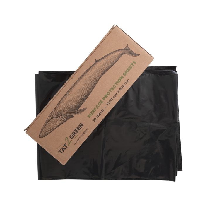 Box mit 30 Tat2Green - Schwarze Oberflächen-Schutzauflagen - 1200mm x 900mm