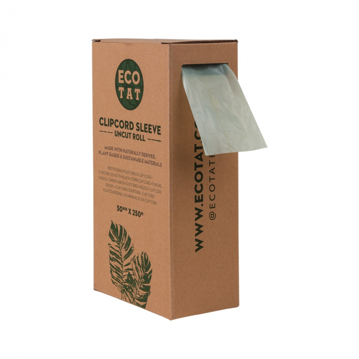 ECOTAT Clipcordschutzhüllen als Rolle - 50 mm x 250 m