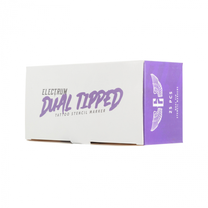 Box mit 25 Electrum Hautmarkern mit zwei Spitzen - Violett
