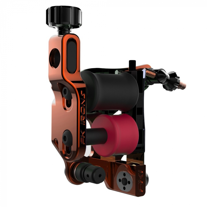 FK Irons AL13 Galaxie III Aluminium Tattoo Machine in Tangerine - Conventional Liner - Killer Beauty