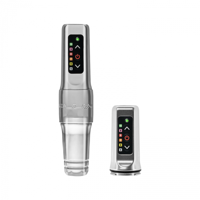 Microbeau Flux Mini Tattoomaschine mit zusätzlichem Powerbolt Mini - Silver