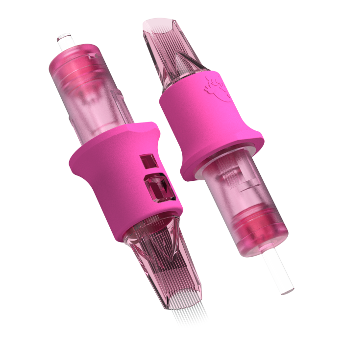 Box of 50 Ghost Pink Needle Cartridges - Soft Edge Magnum Long Taper