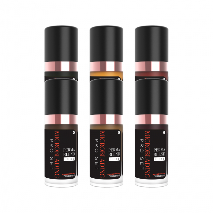 Perma Blend Luxe PMU Ink - Microblading Pro Komplettes Set mit 6 x 10ml