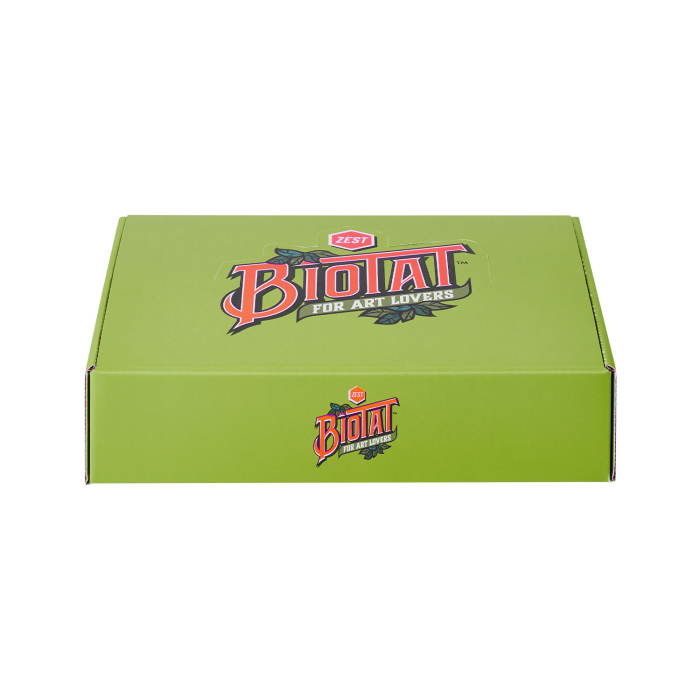Box mit 12 BIOTAT Tattoo Zest Soft Butter 50ml Studio Display