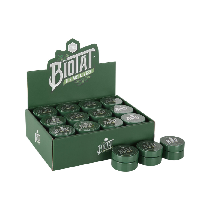 Box mit 24 BIOTAT Tattoo Clove Soft Butter 25ml Studio Display