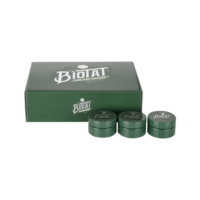 Box mit 24 BIOTAT Tattoo Clove Soft Butter 25ml Studio Display