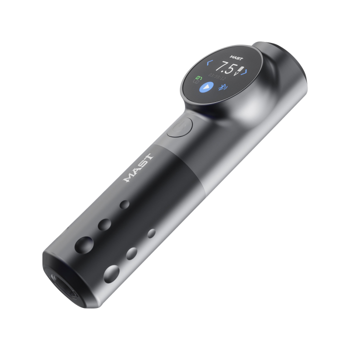 Dragonhawk Mast Archer Ultra Tattoo Maschine mit Ladestation - Mattgrau - 4,5 mm Hub