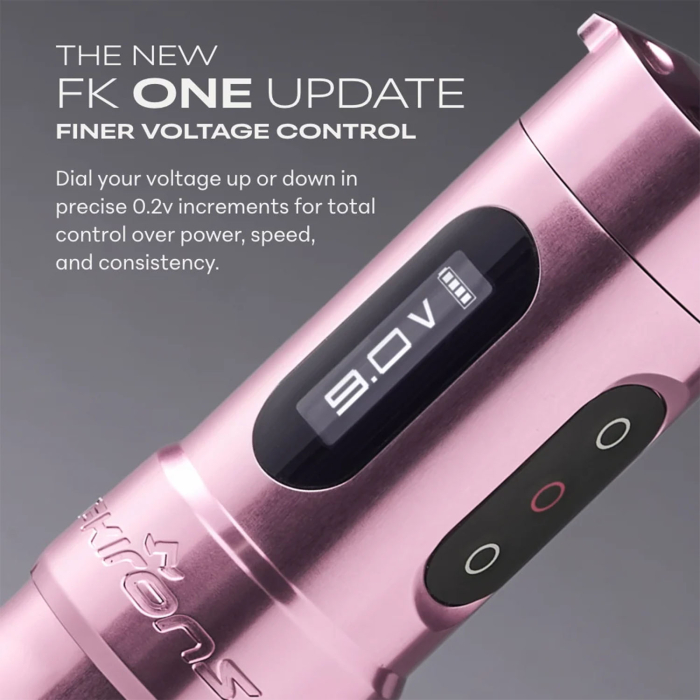 FK Irons One Update Tattoo Machine - Pop Pink