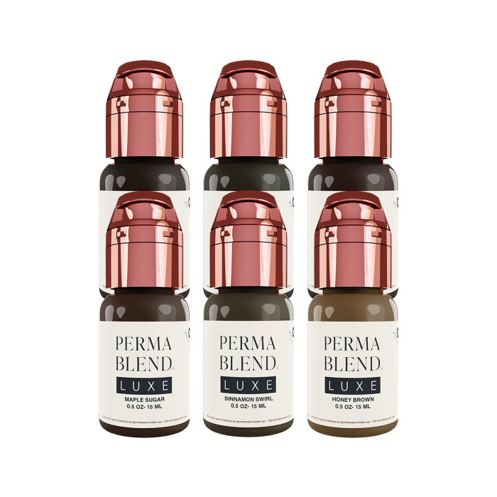 Perma Blend LUXE PMU Ink - The Chocolate Collection - Komplettes Set mit  6 x 15ml