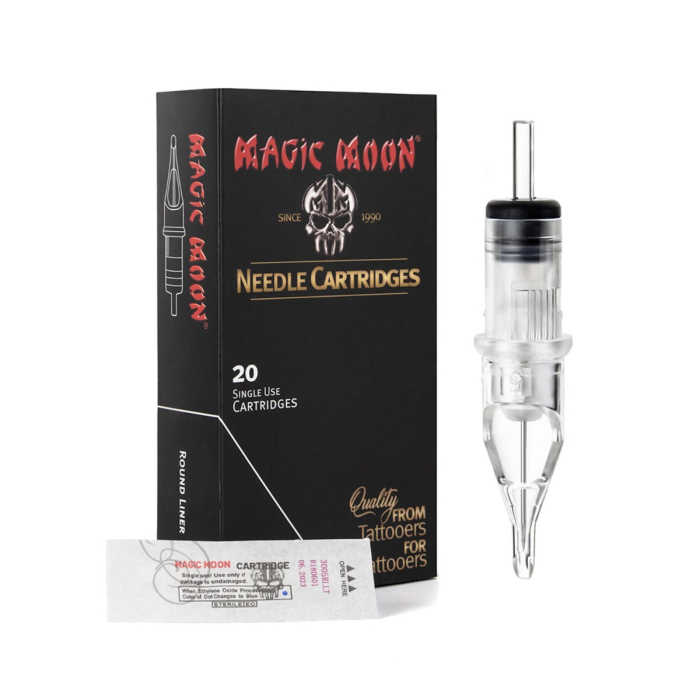 Box mit 20 Magic Moon Nadelmodulen 0,35 mm Round Liner Medium Taper