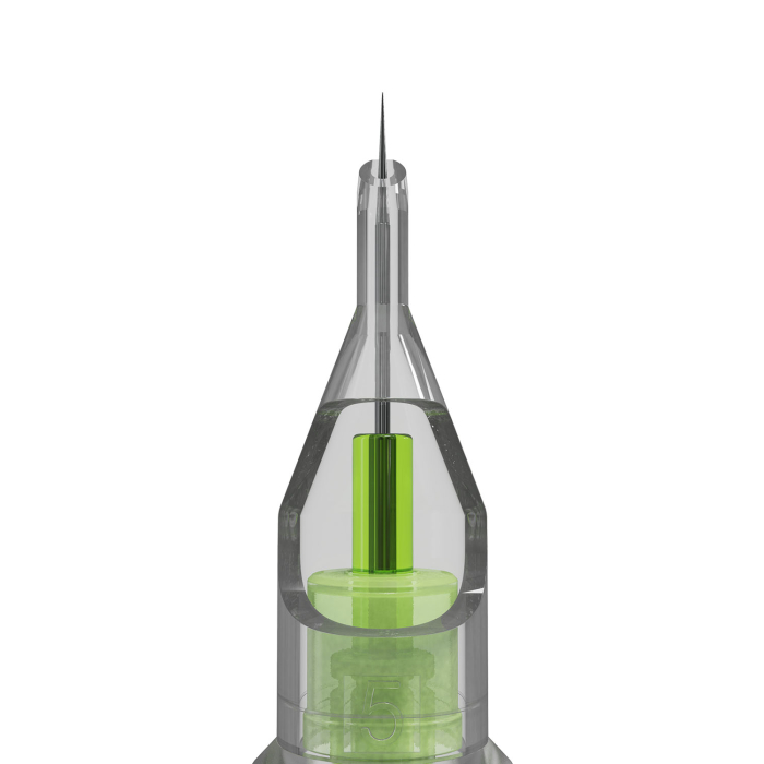 Box mit 50 Peak Stellar Nadelmodulen - Round Liner Long Taper