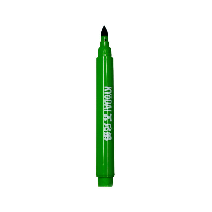 Packung mit 5 Kyodai Brush Pens mit fester Spitze - Midori Green