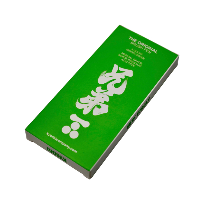Packung mit 5 Kyodai Brush Pens mit fester Spitze - Midori Green