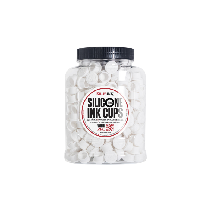 Beutel mit 250 Killer Ink Weißen Silikon-Farbkappen