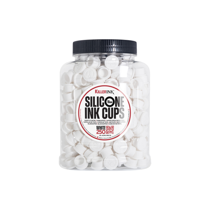 Beutel mit 250 Killer Ink Weißen Silikon-Farbkappen
