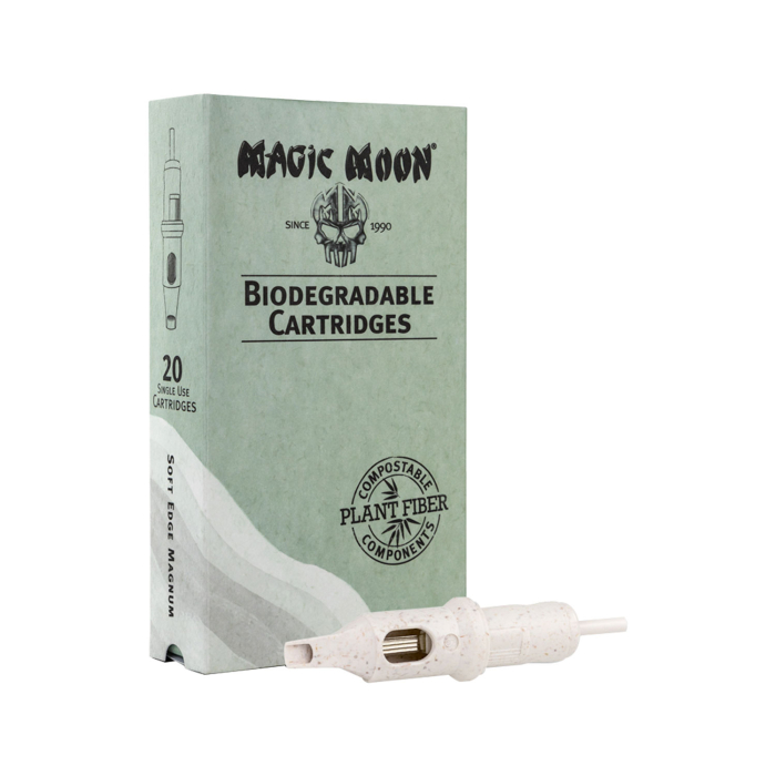 Box mit 20 biologisch abbaubaren Magic Moon Nadelmodulen 0,30 mm Soft Edge Magnum Long Taper