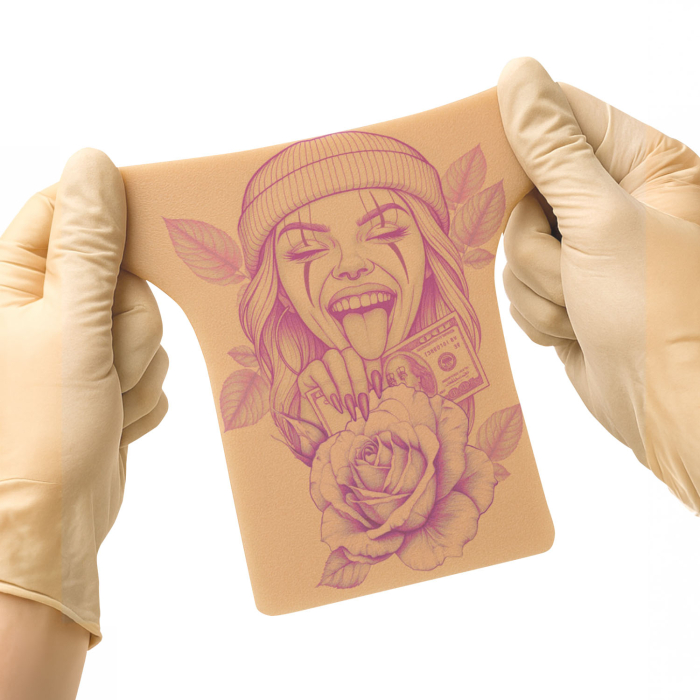 Set mit 5 Stencil Skins® Übungshäuten mit vorgedruckten Designs – Extra Soft