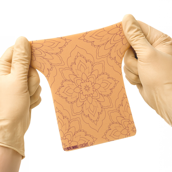Set mit 5 Stencil Skins® Übungshäuten mit vorgedruckten Designs – Extra Soft