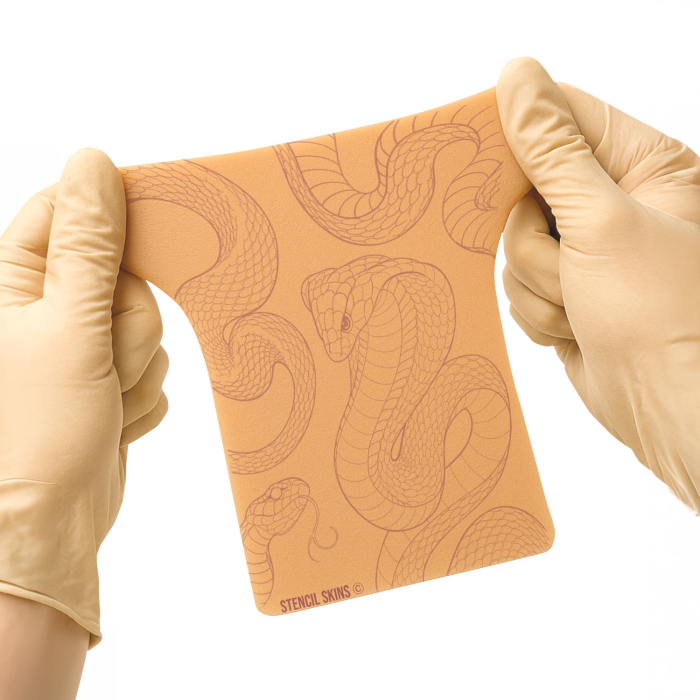 Set mit 5 Stencil Skins® Übungshäuten mit vorgedruckten Designs – Extra Soft