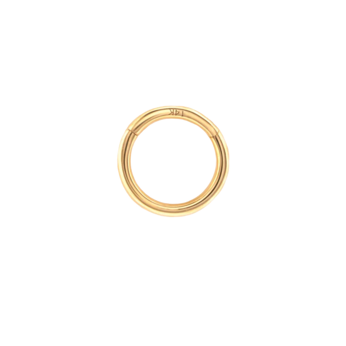 Tilum Einfacher Clicker-Ring aus 14-karätigem Gold