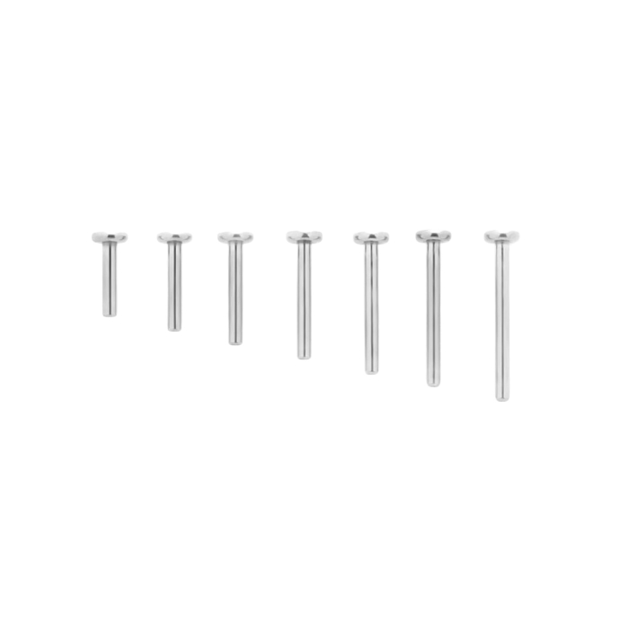 Gewindeloser Labret-Stab aus Titan mit flacher Scheibe von Tilum