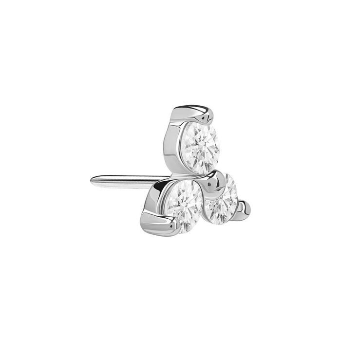 Tilum Trinity-Aufsatz aus 14-karätigem Gold ohne Gewinde mit Schmucksteinen