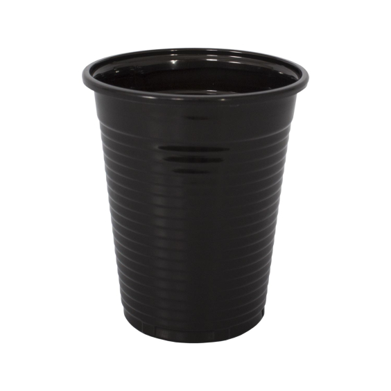 Schwarze Kunststoffbecher, 100 St.