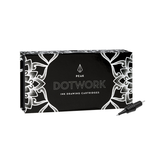 Box mit 20 Peak Dotwork Farbnadelmodulen