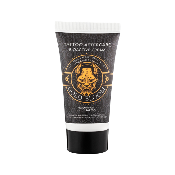 Aloe Tattoo Gold Bloom New Formula Aftercare Tubes mit Präsentationsständer 12x30g