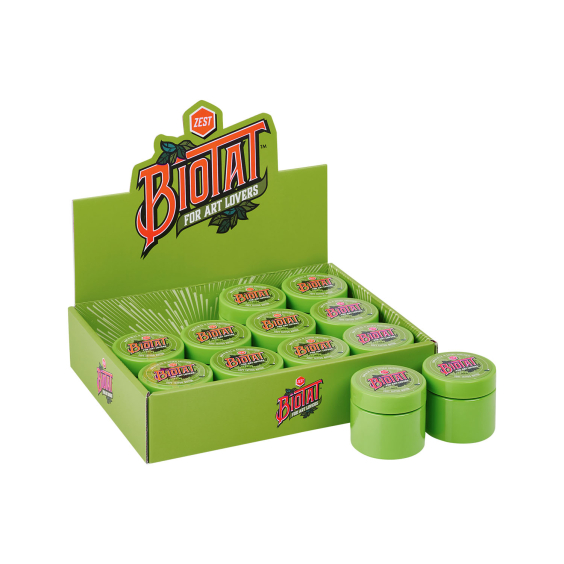 Box mit 12 BIOTAT Tattoo Zest Soft Butter 50ml Studio Display
