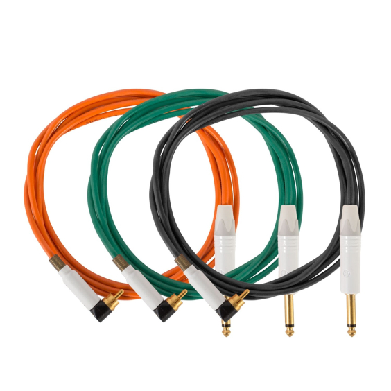 Evolution Cords 'Medusa Silicone Range' 2 m rechtwinkliges RCA-Kabel aus Silikon