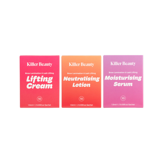 Killer Beauty Vegane Lash Lifting & Brow Lifting Sachets 1,5 ml - Schritte 1-3 (30 Sachets)