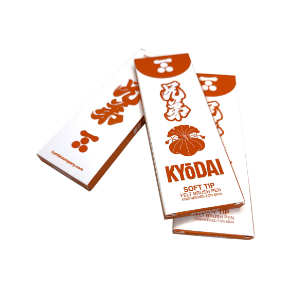 Packung mit 5 Kyodai Soft Tip Brush Pens - Kyodai Vermillion