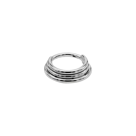 Tilum Dreifach gestapelter Clicker-Ring aus Titan